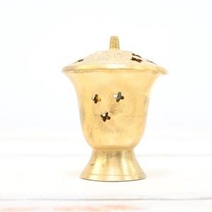 Bruciatore Di Incenso Vintage A Forma Di Loto In Lega Di Zinco - Porta Coni A Riflusso (Bronzo)