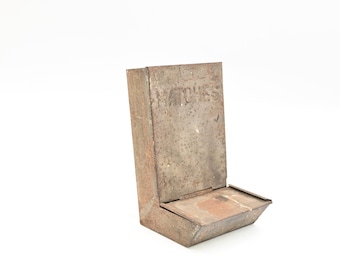 Vintage . Tin Wall Box Match Box, Holder, Safe Table Top