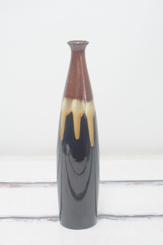 美術品・アンティーク・コレクション 陶器 花瓶 ビンテージ アート 釉垂れ