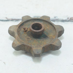 Vintage Industrial . Iron Wheel Gear Industrial Salvage Fabulous 5.75&quot; Farm Tractor Gear Industrial Art Urban Art #2