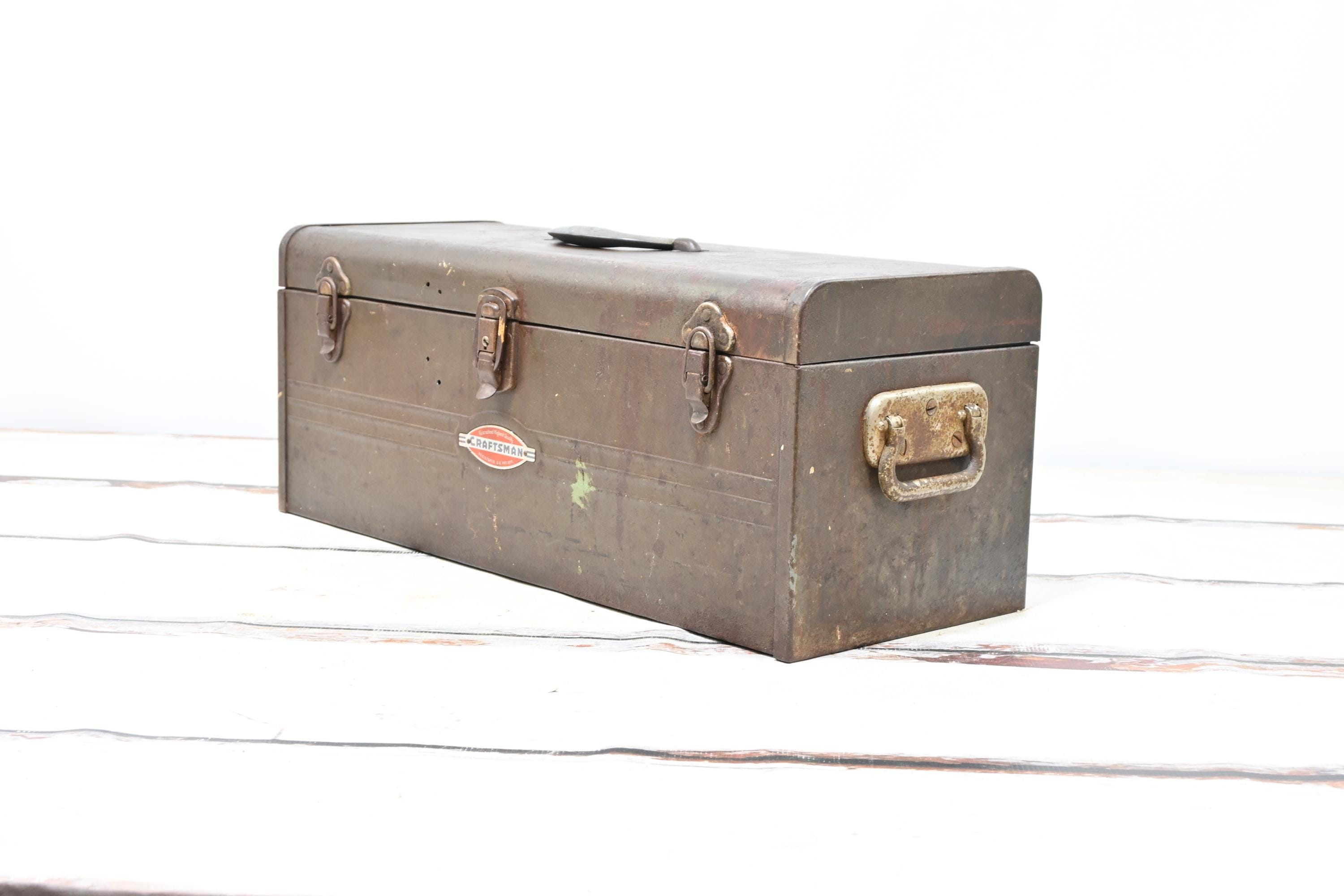 Vintage Rare 1950's Craftsman No. 6514 Tool Box W/ Side Handles