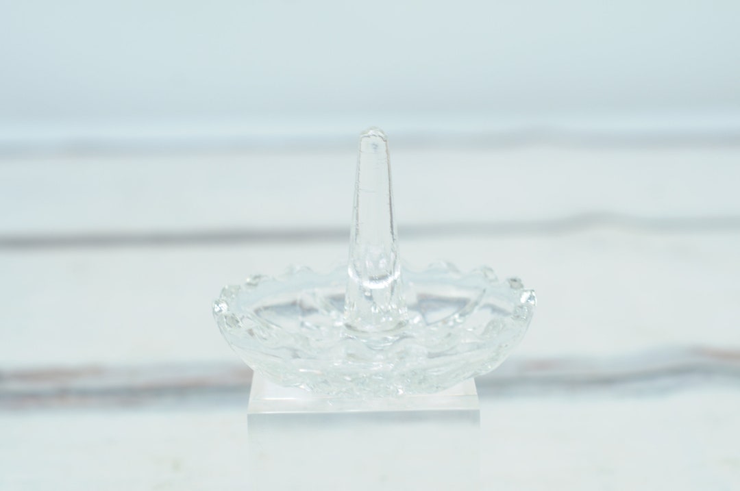 Vintage Lead Crystal Ring Holder Jewelry Holder Collectible Etsy