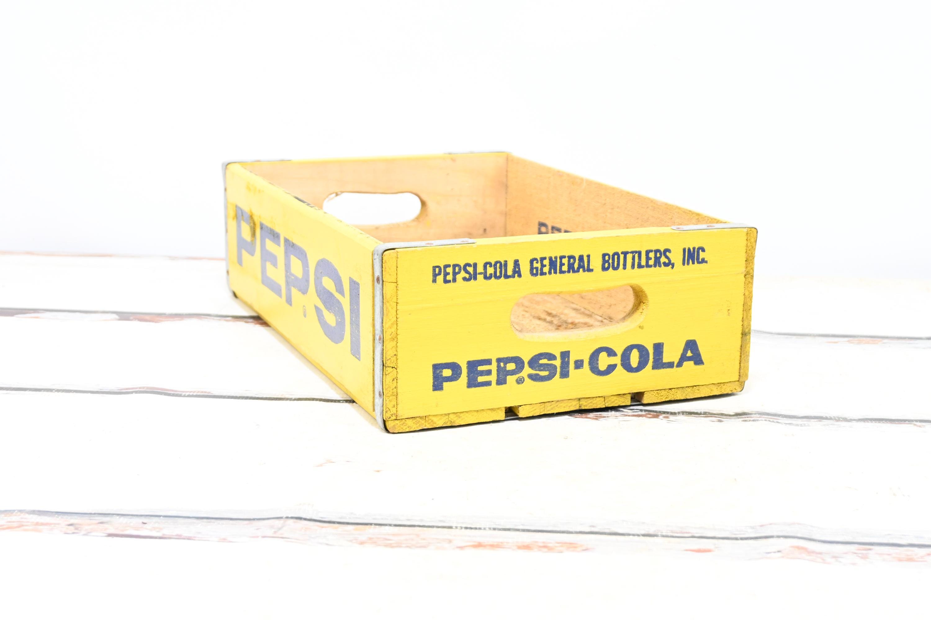 Vintage . 1983 Pepsi Cola Beverage Wood Crate Soda Pop Wood Box