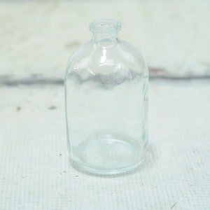 Vintage Small Glass Bottle Apothecary Glass Bottle Science Lab Medicine Bottle