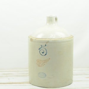 Antique . RED WING 5 Gallon Stoneware Shoulder Jug Oval Stamp Union Stoneware #2