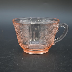 Vintage 1930er Jahre American Sweetheart Depression Glas Rosa Tasse Macbeth Evans