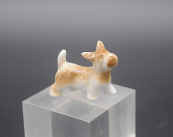 ヴィンテージ 陶器 スコッティ犬 置物 - 釉薬をかけた磁器製テリアの