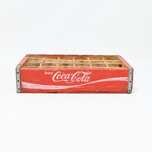 Coca-Cola 木製 ウッドクレート 赤　ヴィンテージ Vintage Coca Cola Red Wood Crate - Etsy