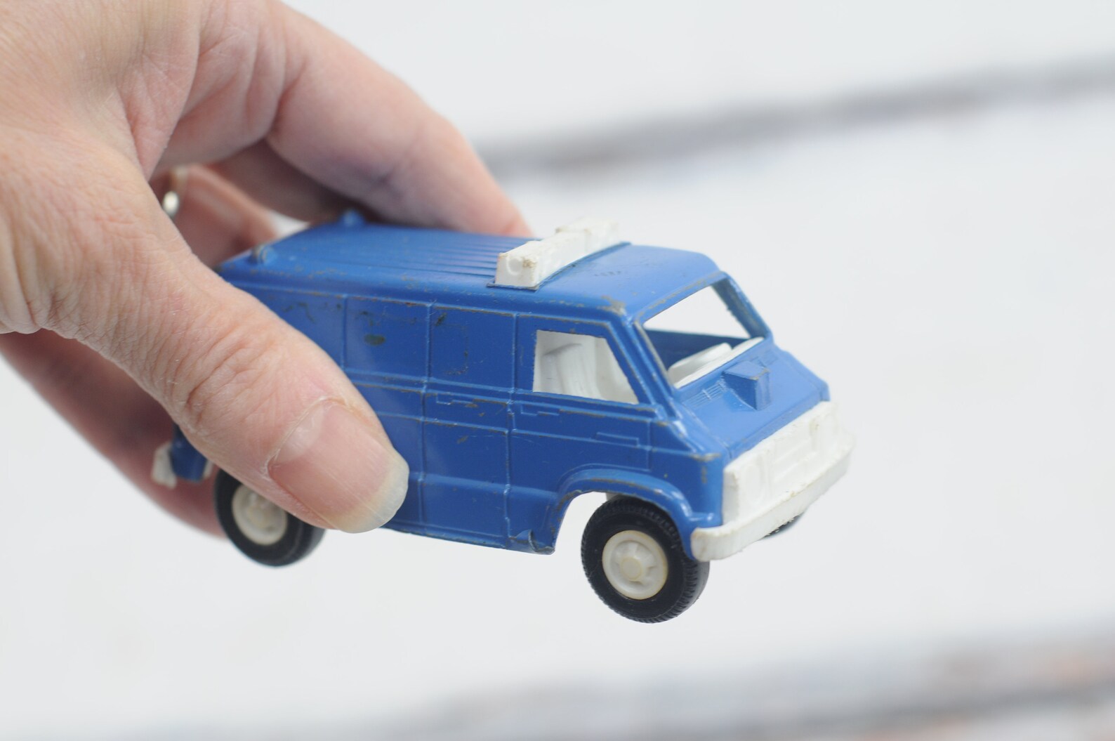 Vintage .tootsie Toy Police Van Blue and White Vintage Toy Etsy