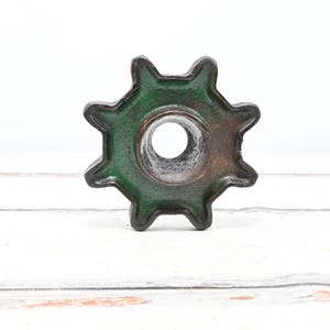Vintage Industrial . Iron Wheel Gear Industrial Salvage Fabulous 6.75&quot; Farm Tractor Gear Industrial Art Urban Art