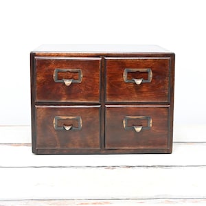 Antique . Shaw Walker Company Antique Quarter Sawn Oak 4 Drawer Desk File Cabinet EXC C