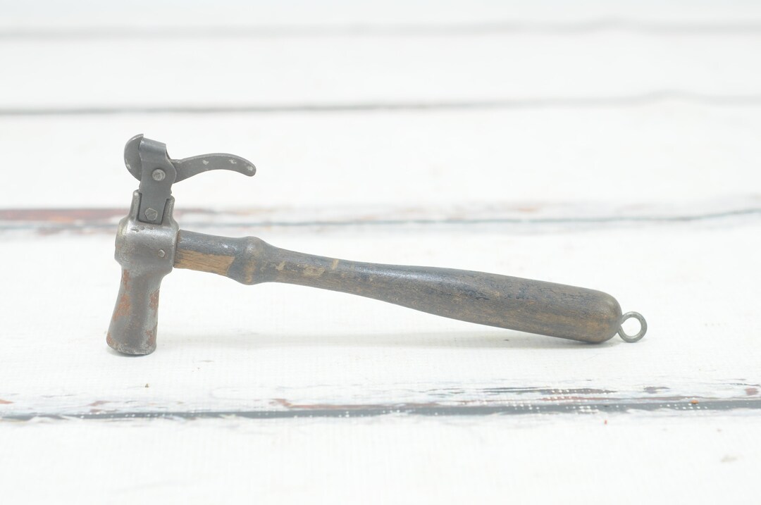 Rare Antique . Tack Hammer With Wood Handle Saddlemaker Shoemakers