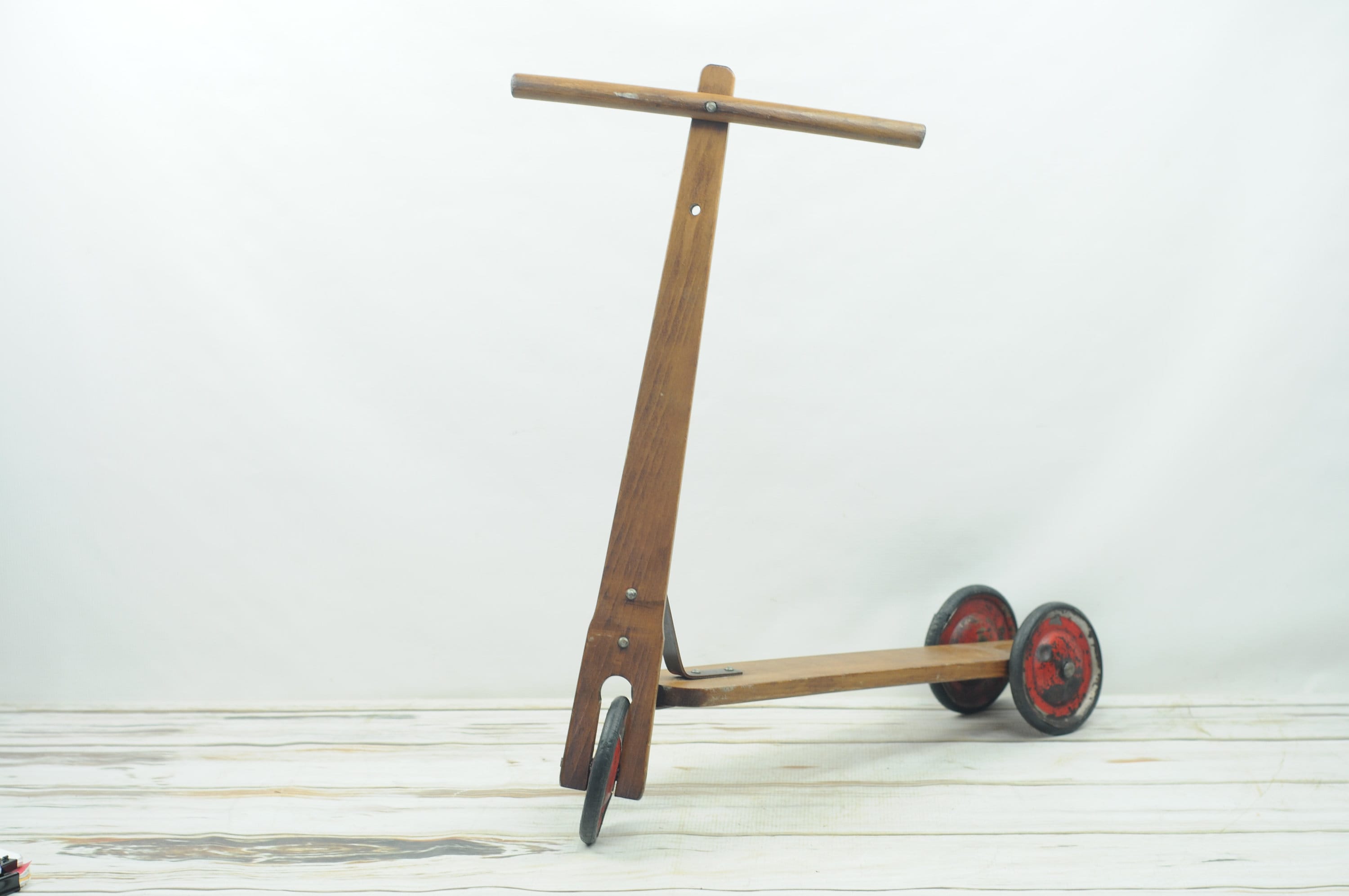 Vintage . Wood and Metal Childs Scooter Vero Stepke? Decor