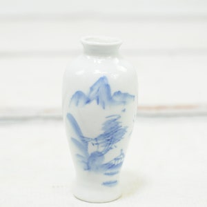 Vintage Porcelain Vase Japanese Porcelain Hand Painted China Vase Small Decorative Asian Vase