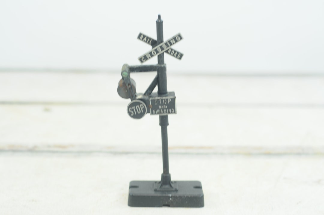 Vintage Lionel 140 Banjo Arm Railroad Crossing Sign Model Train Set Railroad Signal Sign