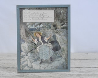 Vintage . Children's Art Nursery Decor Little Bo Peep Volland Co
