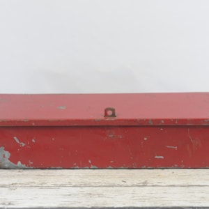 Vintage Metal Toolbox Metal Box Metal Tool Box Metal Parts Box Metal Basket