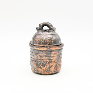 Vintage Mont Style Incense Burner Asian Incense Pot Trinket Jar With Removable Lid #3