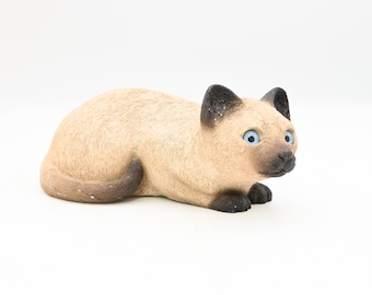 サンディキャスト ヴィンテージ 猫の置物：サンドラ・ブルーのサイン