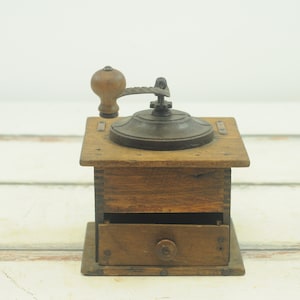Vintage/Antique Wood and Iron Coffee Grinder Nut Grinder