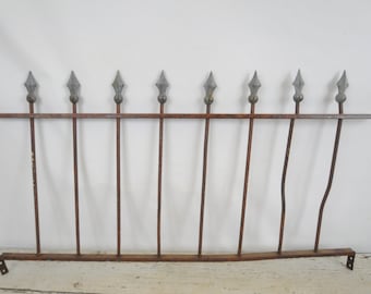 Antique . Wrought Iron and Lead? Original Color Architectural Fence Piece Window Guard Victorian Chic