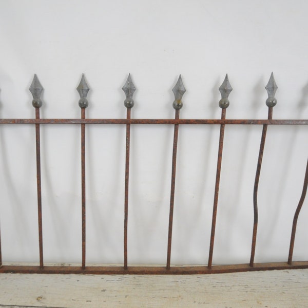 Antique . Wrought Iron and Lead? Original Color Architectural Fence Piece Window Guard Victorian Chic