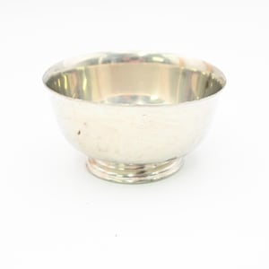 Vintage 1970s Boardman Colonial  Pewter Paul Revere Reproduction Footed 4&quot; Bowl Dish