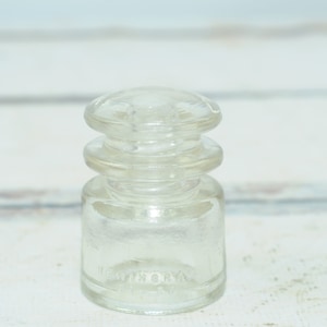 Vintage. Glas Hemingray 56 Clear Phone Pole Isolator Made In U.S.A.