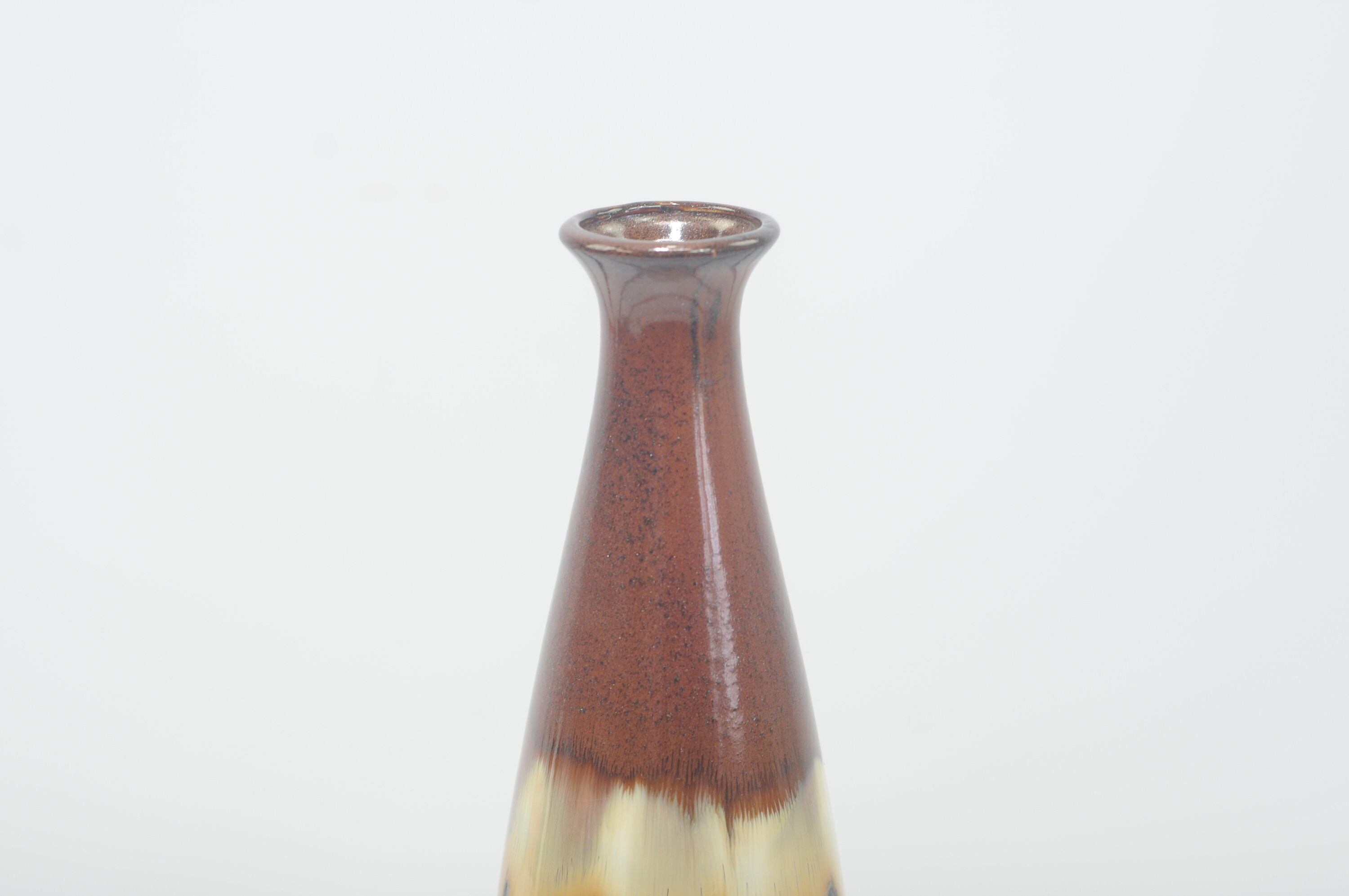 ヴィンテージ アジアン スタイル 陶器 花瓶 ドリップ グレーズ 装飾