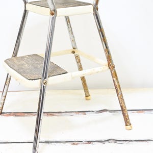 Vintage . Cosco Retro Kitchen Step Stool Flip up Seat Booster 1950s ...