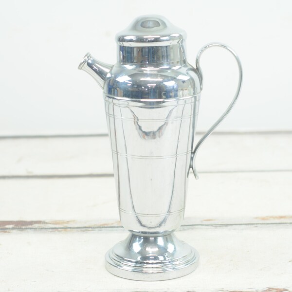 Art Deco 1930s Bar Chrome Martini Cocktail Shaker Farberware Farber Bros Bar Ware Vintage Retro Bar Ware +