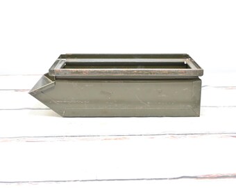 Vintage . Stackbin Metal Box Industrial Stacking Bins Parts Bin