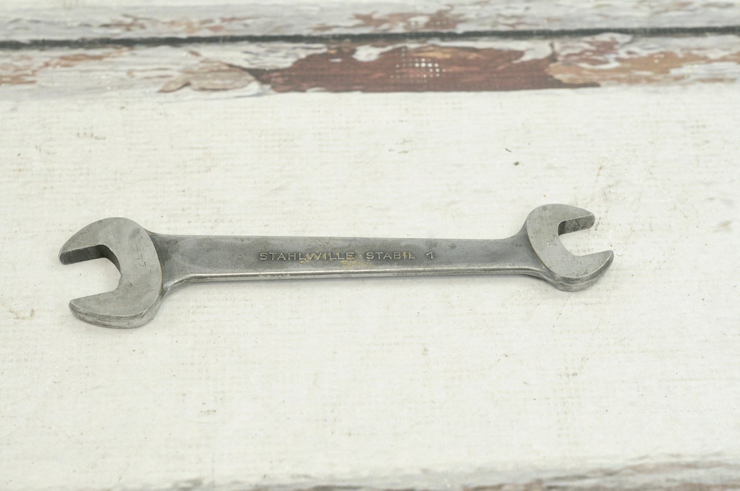 Vintage . Spanner Wrench Stahlwill Stabil 1, 19mm 24mm Open Wrench Made