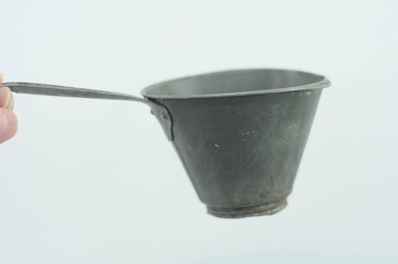 Antique . Tin Kitchen Funnel NESCO Tin Funnel Primitive Etsy