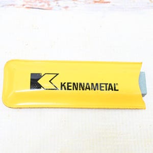 Afilador de bolsillo Kennametal vintage con funda, piedra de afilar, sin usar