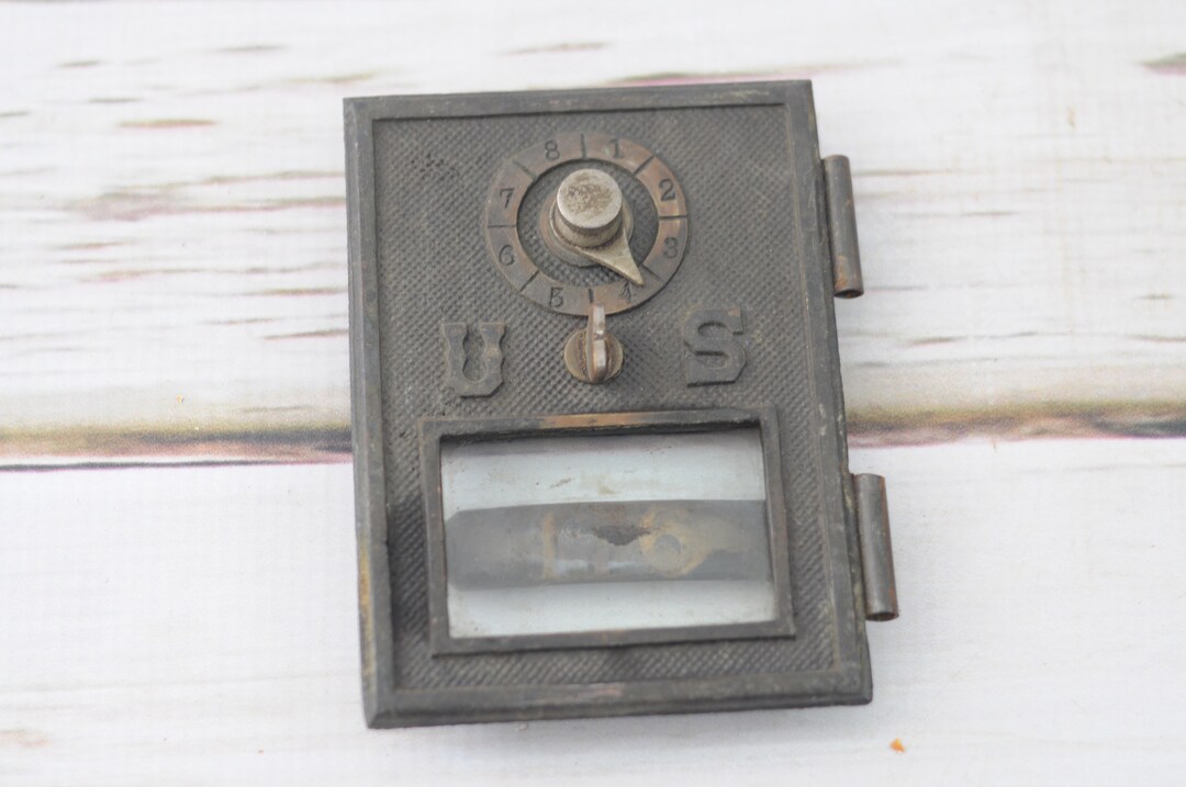 Antique ./ Vintage US 176 Postal Box Door Postal Door Early Etsy