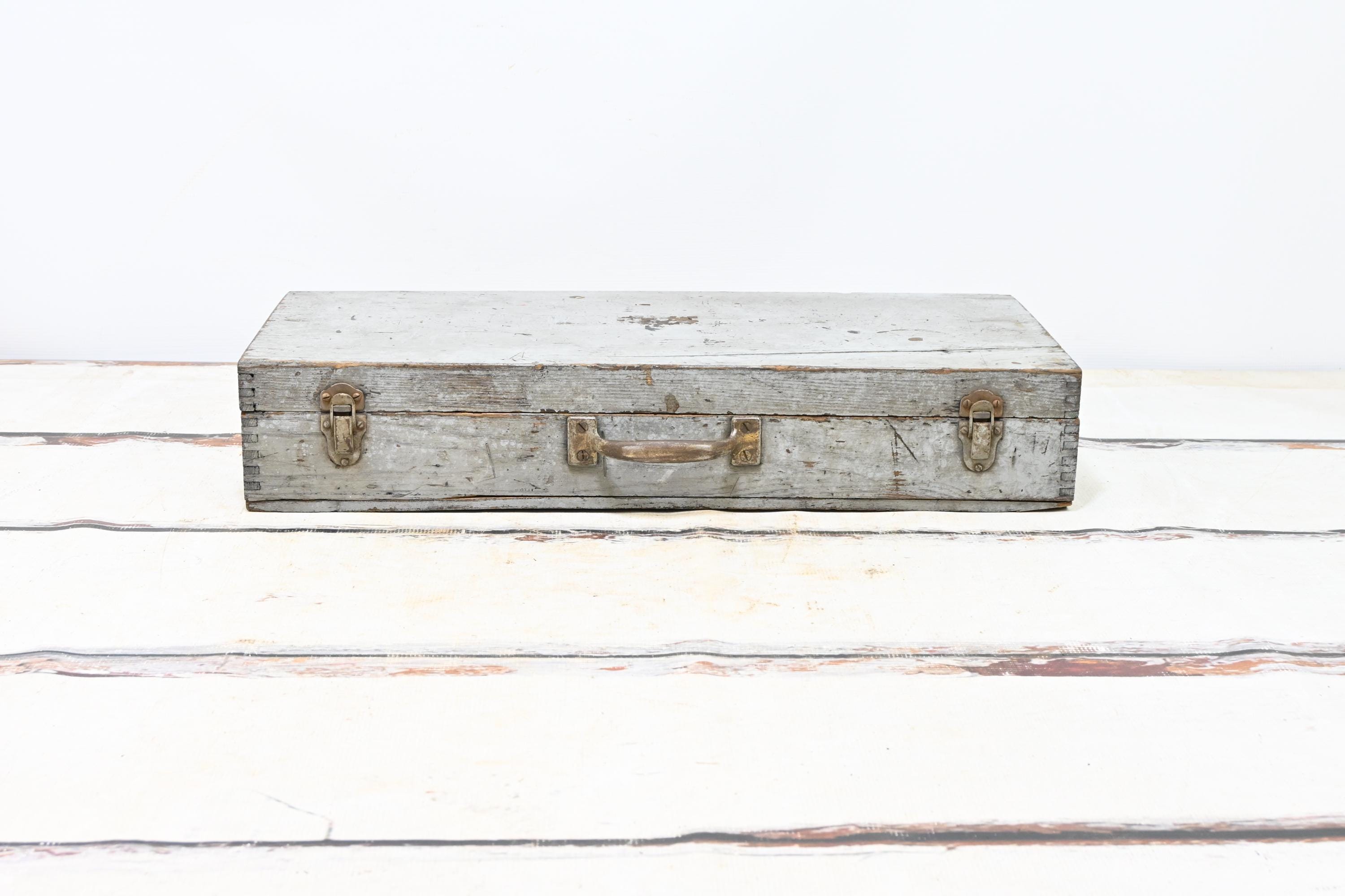 Vintage Wood Stanley Tools Wooden Tool Box Tool Chest Original Tag