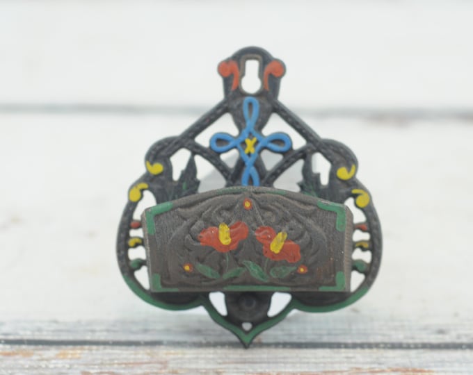 Vintage Wilton Cast Iron Match Holder Etsy