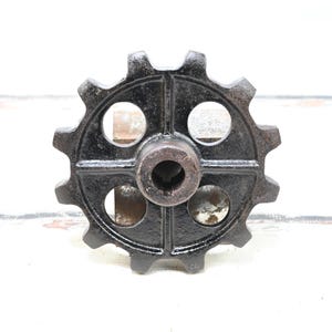 Vintage Industrial . Iron Wheel Gear Industrial Salvage Fabulous 6.5&quot; #S12A Farm Tractor Gear Industrial Art Urban Art
