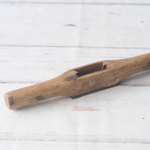 Vintage . Wood Handle Brass Plate Spokeshave Draw Knife Carpenters Tool Spoke Shave