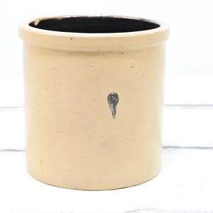 Vintage/Antique Steinzeug Crock Huhn Tropfen Glasierter Crock Einmachglas Küchenutensilien Caddy