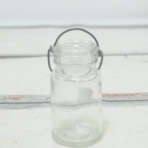 Vintage/Antique Glass Jar Canister Canning Jar with Hinged Wire Bail Lid Lock