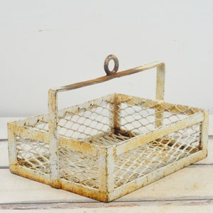 Vintage Heavy Steel  Basket Industrial Vintage Large Iron Basket Parts Washer Industrial Decor Bathroom Storage PageScrappers +