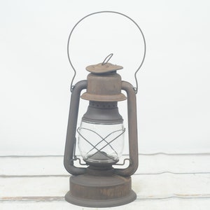 Antique Embury Embury D-Lite Tubular Kerosene Lantern Kerosene Lamp Glass Globe