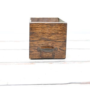 Antikes Holz W C Heller Bibliotheksschrank Schublade Holz und Metall Apothekerdatei oder Teile Schublade Primitive Dekorative 12x6x6 # 2