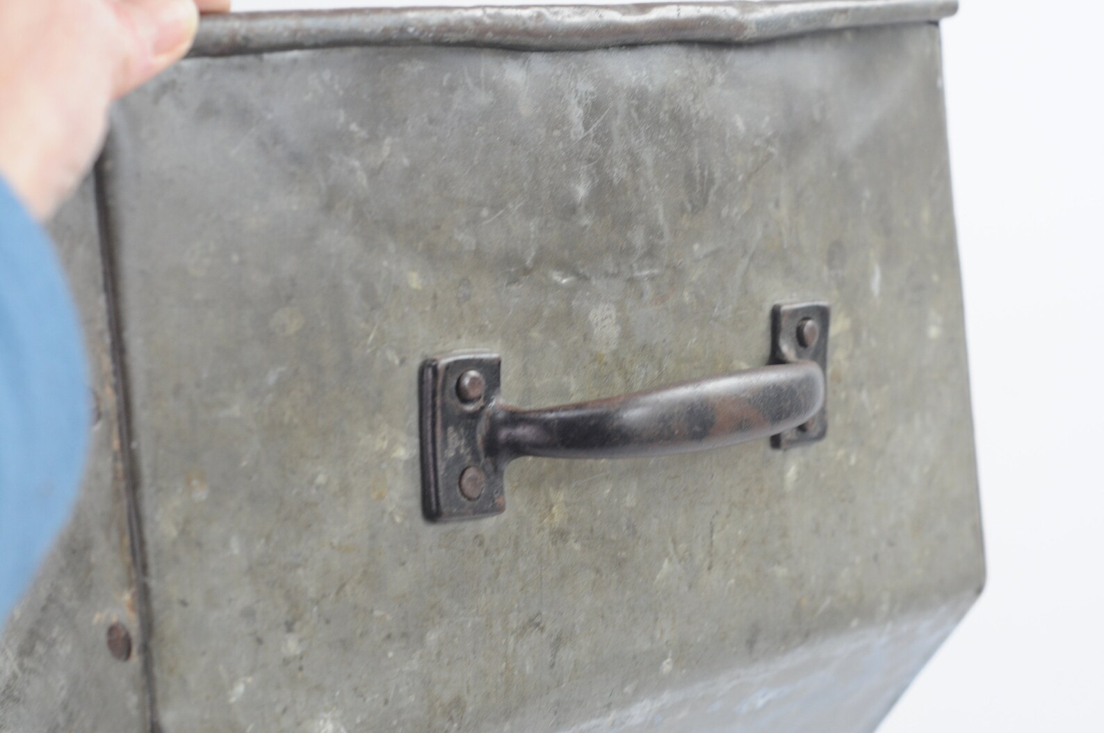 Vntg . Galvanized Metal Nail Bin Ex Large JD Warren Vintage Etsy