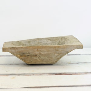 Antique.  19th C Primitive Hand Carved Wood Dough Trencher Bowl Folk Art #3  +