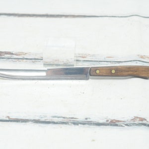 VINTAGE RARE MCM EKCO FLINT SMALL CHEFS KNIFE 5.5 SERRATED STAINLESS BLADE  USA