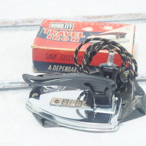 Vintage Nobility Travel Iron Fold Up Made in Japan Brand New in Box