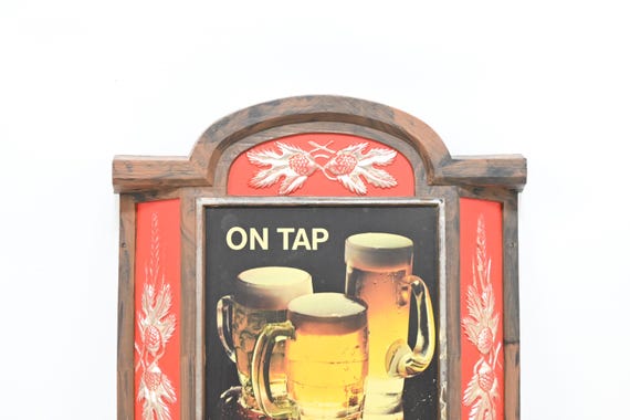 Vintage STROH'S Beer Plastic 3-D Sign Non Illuminated Wall Decor